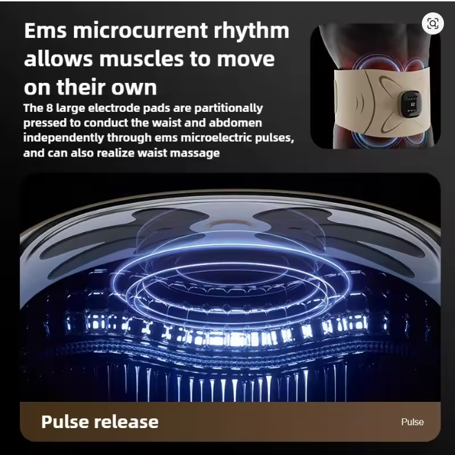 2025EMS micro-current waist pulse massager